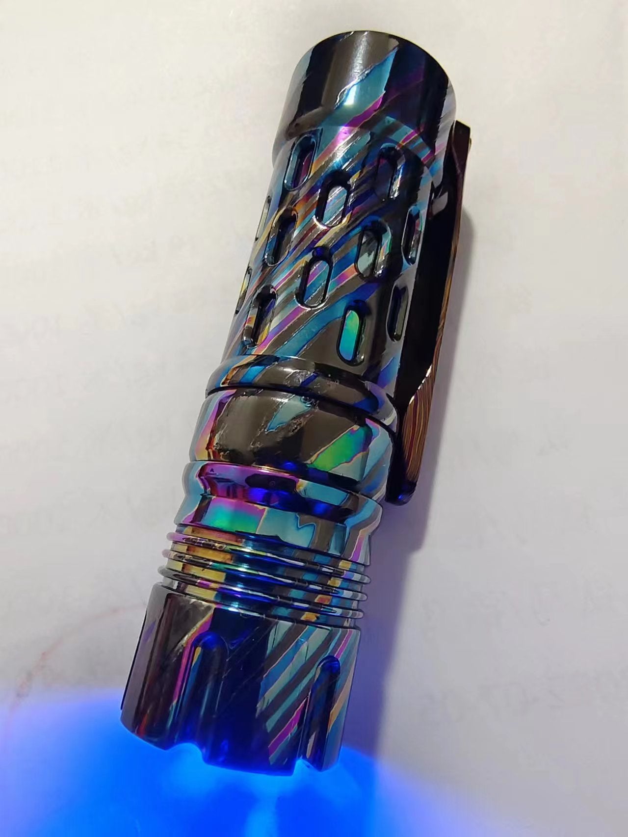 Damascus TiZr, Mokume TiZr, 11mm diameter