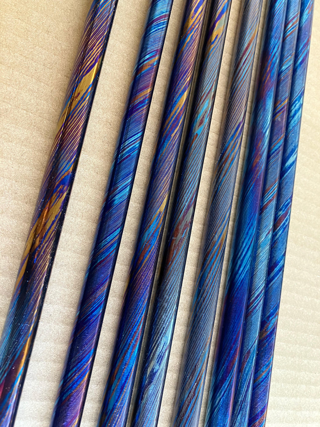 Titanium Damascus Twist Pattern - Twisting After Hot Rolling