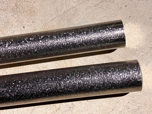 Crystalized Titanium Rod – Small Crystal Pattern, Grade 2, 12/16/28/30mm diameter