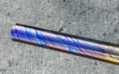 Standard Zr/Ti  Damascus Rod (1 Zr + 2-3 Titanium Alloys), 25mm & 28mm Diameter, Mokume ZircuTi for Rings, Jewelry and Metal Projects